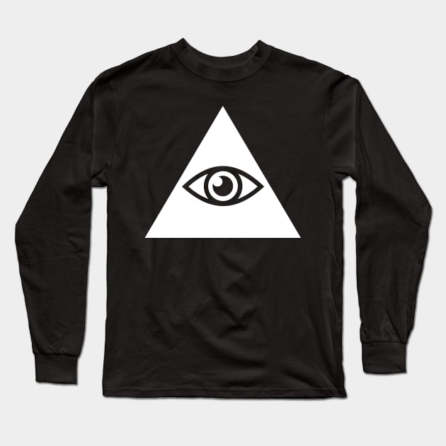 Illuminati Pyramid & Eye –– Rave EDM Design Long Sleeve T-Shirt by MeatMan